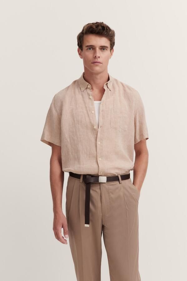 Bugatti Overhemd met korte mouwen van linnen - Foto 6