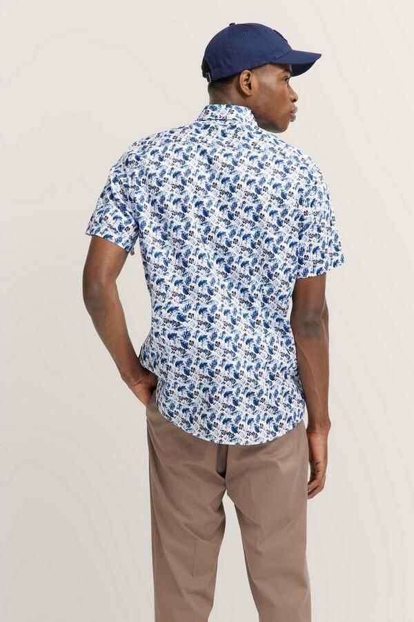 Bugatti Overhemd met korte mouwen van satin-twill - Foto 5