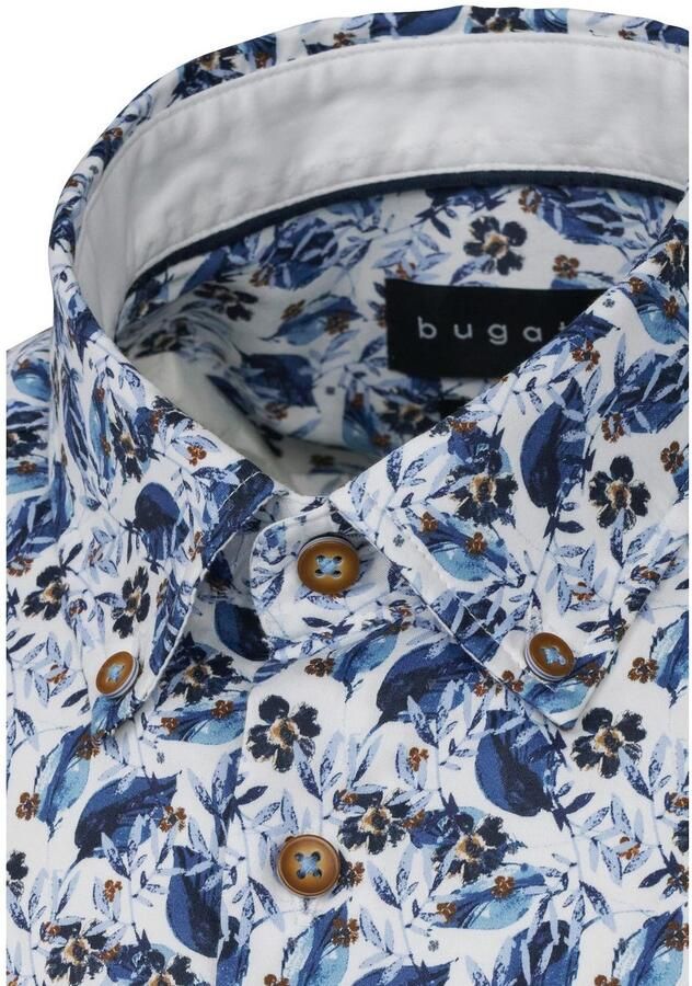 Bugatti Overhemd met korte mouwen van satin-twill - Foto 3