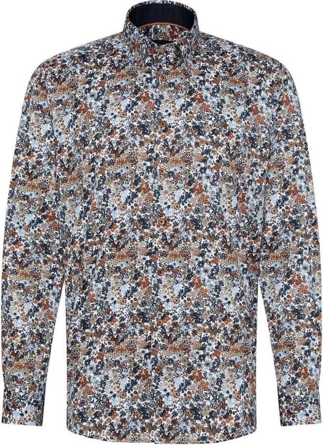 Bugatti Overhemd met lange mouwen met bloe dessin - Foto 2