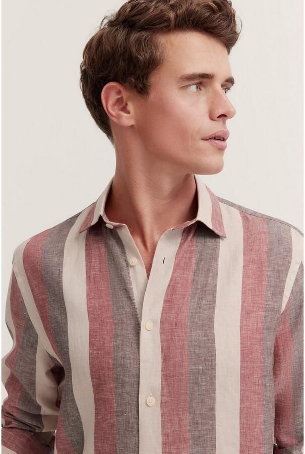 Bugatti Overhemd met lange mouwen met blokstrepen - Foto 5