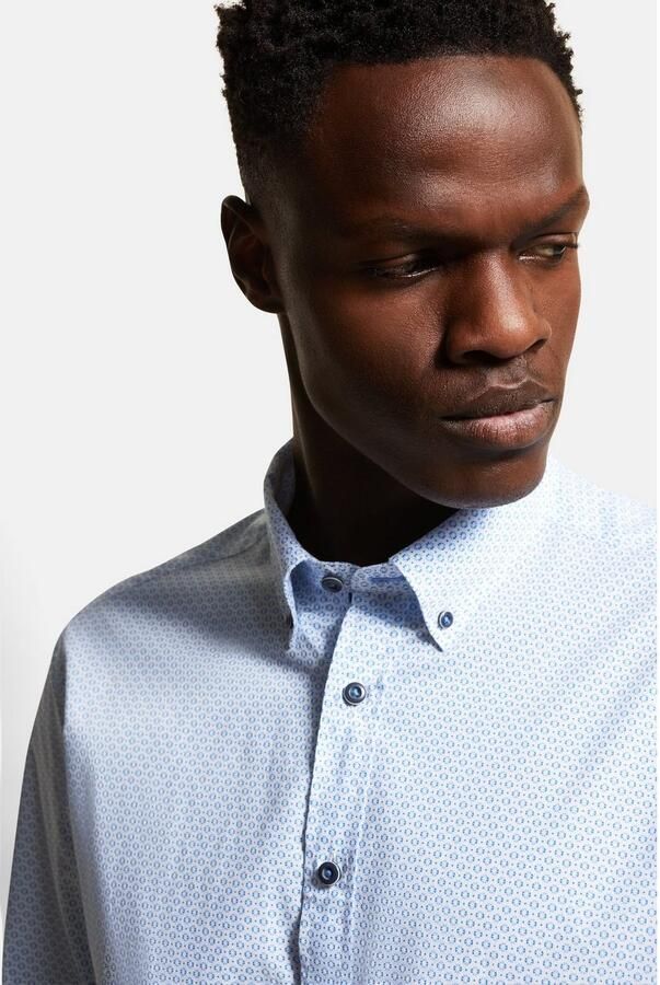 Bugatti Overhemd met lange mouwen met fijne grafische prints - Foto 5