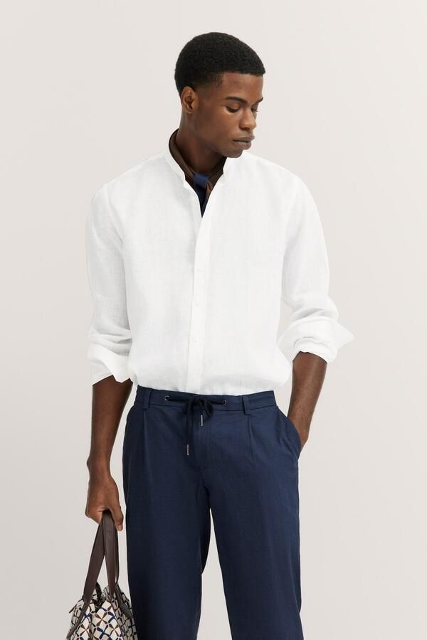 Bugatti Overhemd met lange mouwen met opstaande kraag - Foto 9