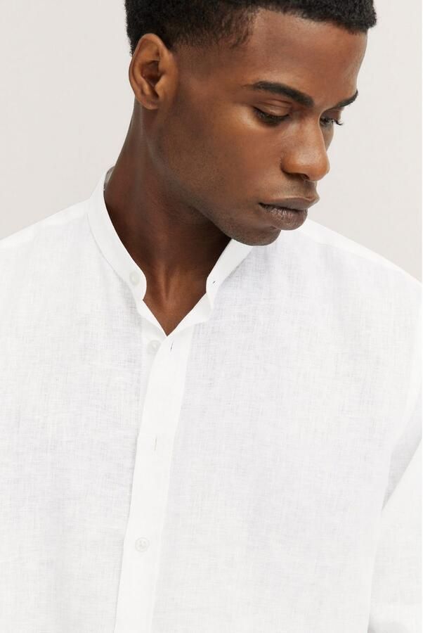 Bugatti Overhemd met lange mouwen met opstaande kraag - Foto 5