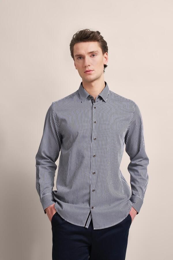 Bugatti Overhemd met lange mouwen met strepen - Foto 9