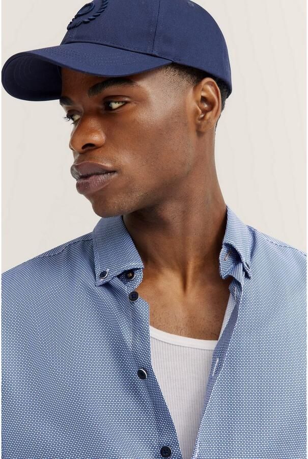 Bugatti Overhemd met lange mouwen van katoen en in satijnlook - Foto 4