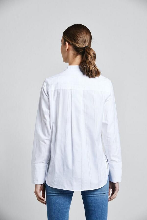 Bugatti Overhemdblouse met een ronde hals - Foto 4