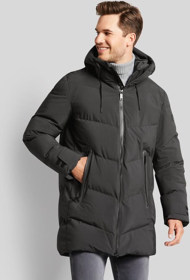 Bugatti Moderne gewatteerde parka met capuchon Black Heren - Foto 9