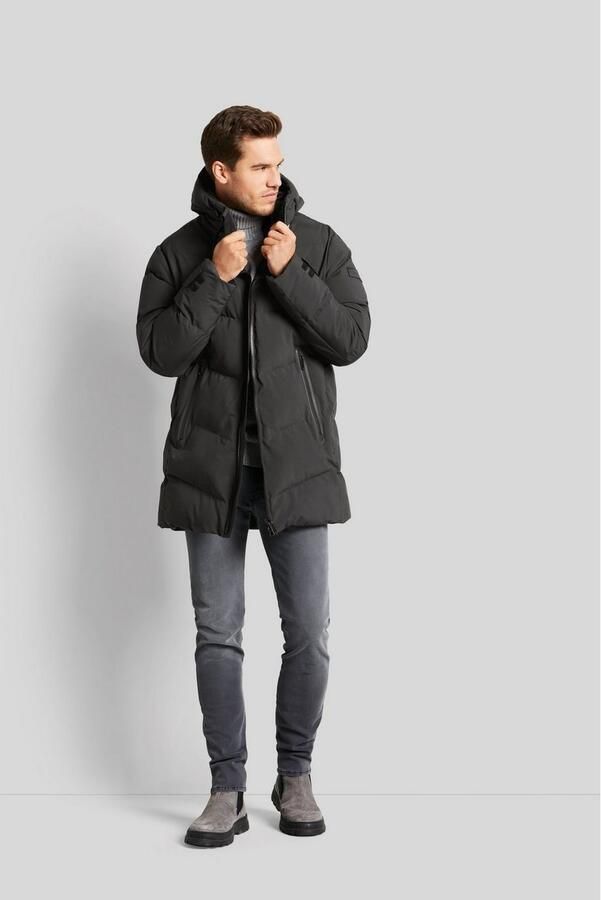 Bugatti Moderne gewatteerde parka met capuchon Black Heren - Foto 6