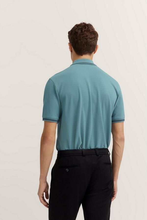 Bugatti Poloshirt met contraststrepen en borstborduursel - Foto 6