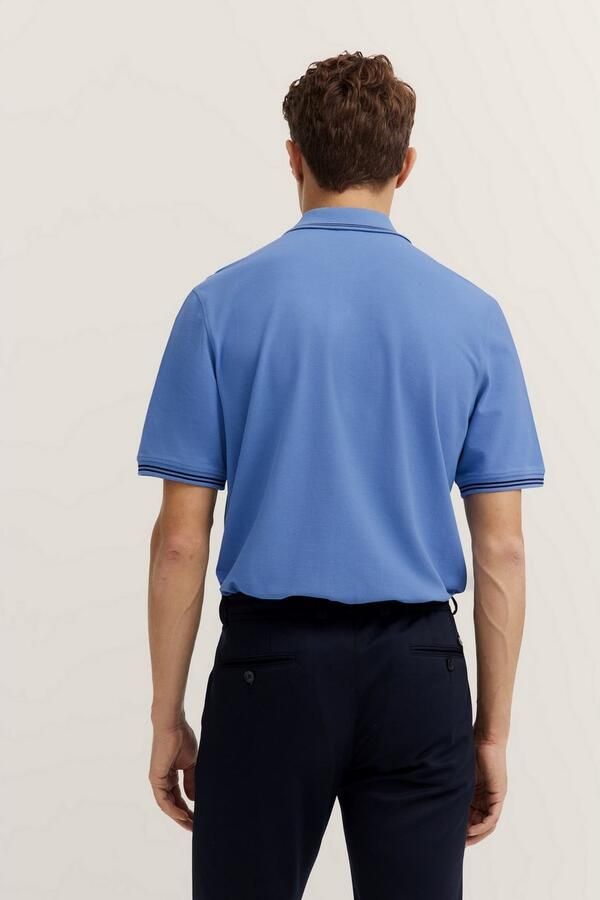 Bugatti Poloshirt met contraststrepen en borstborduursel - Foto 5