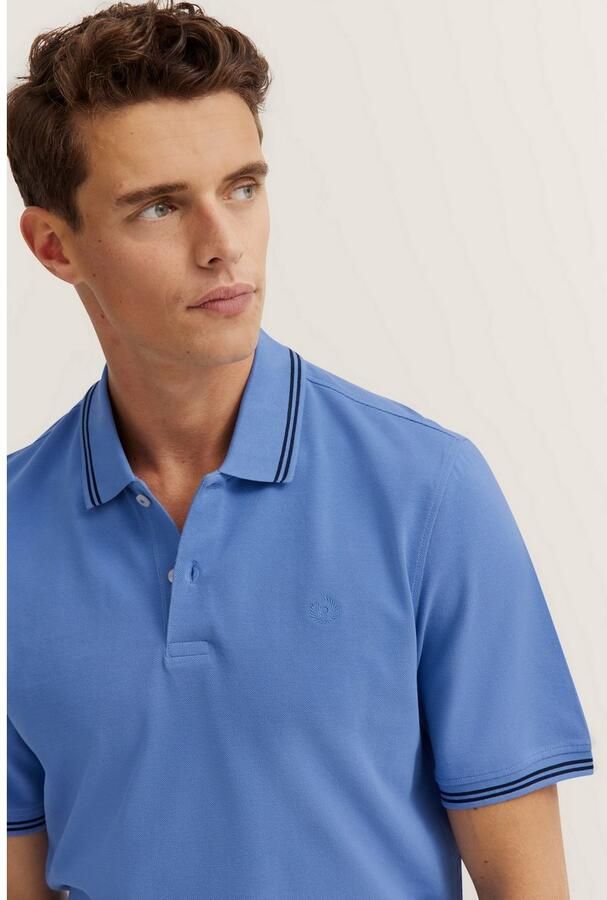 Bugatti Poloshirt met contraststrepen en borstborduursel - Foto 4