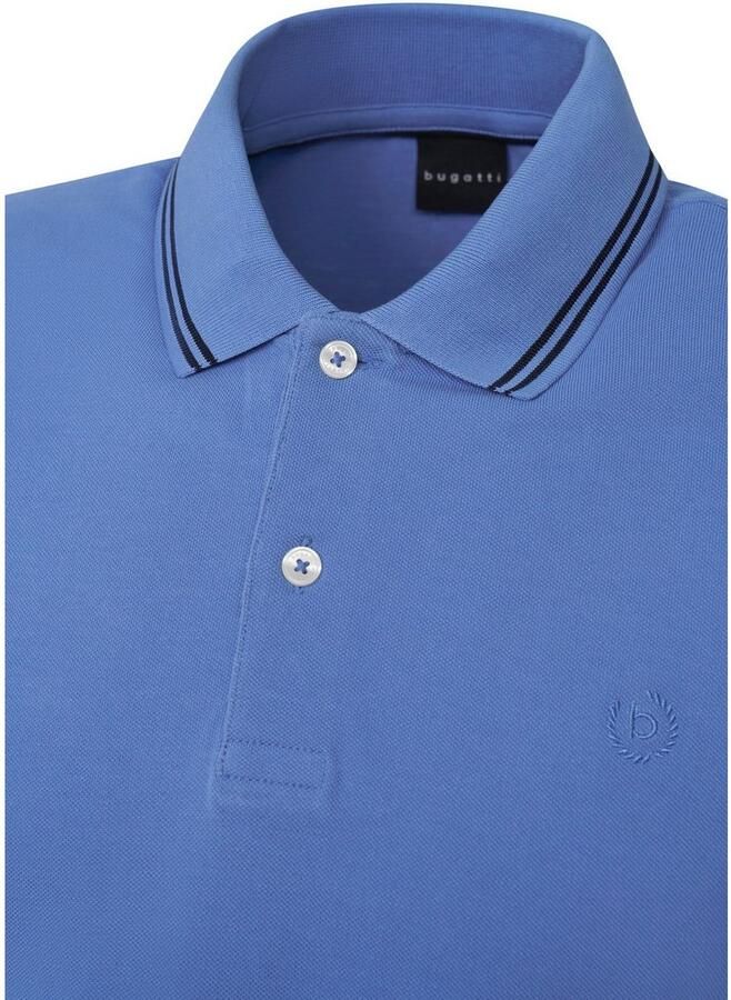 Bugatti Poloshirt met contraststrepen en borstborduursel - Foto 2