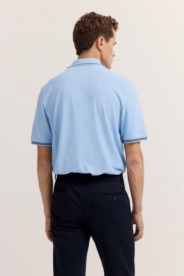 Bugatti Poloshirt met contraststrepen en borstborduursel - Foto 5