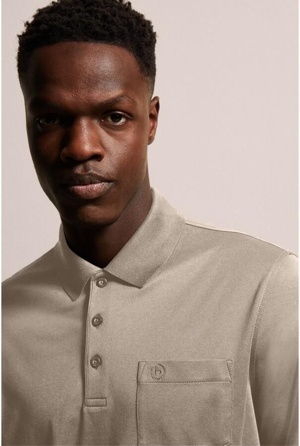 Bugatti Poloshirt met lange mouwen met fijne tweekleurige structuuruitstraling - Foto 2