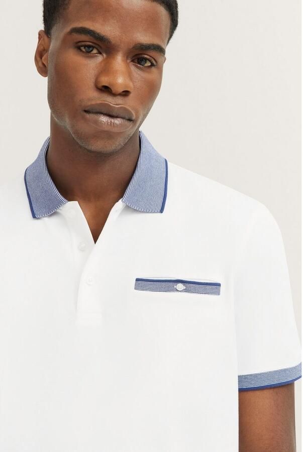 Bugatti Poloshirt met subtiele contraststrepen - Foto 3