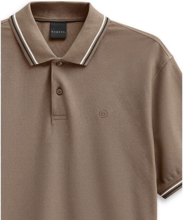 Bugatti Poloshirt MODERN FIT Basic essential van katoen
