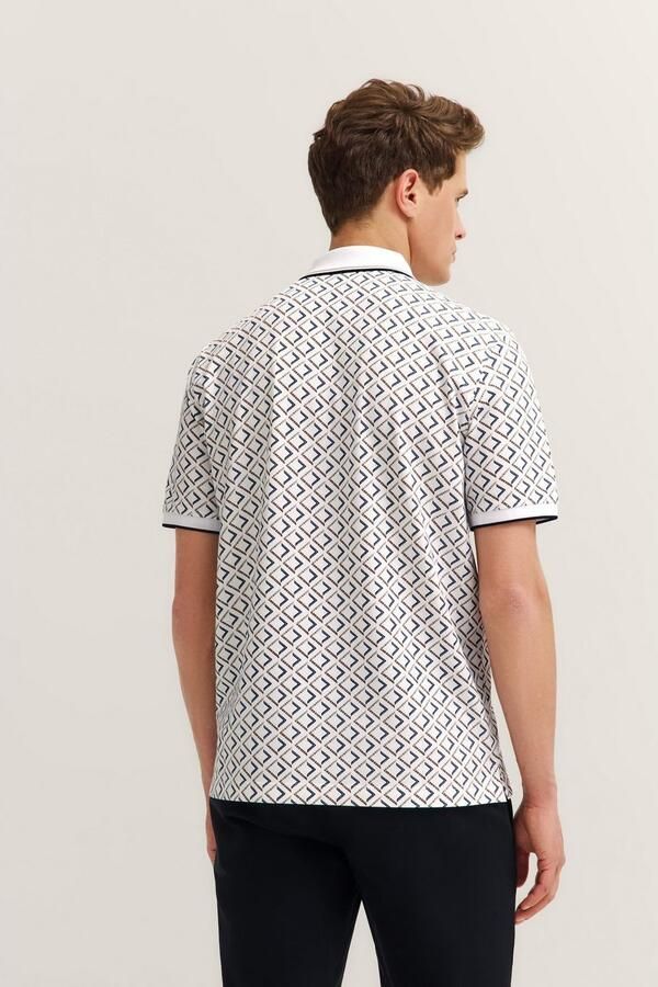 Bugatti Regular fit poloshirt in all-over look - Foto 5