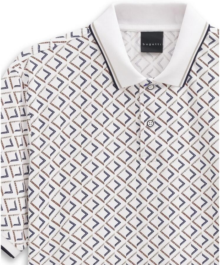 Bugatti Regular fit poloshirt in all-over look - Foto 2