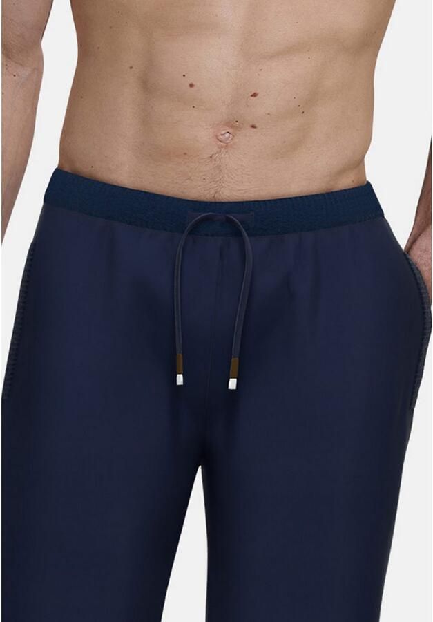 Bugatti Pyjamabroek Bologna met zijzakken lage tailleband comfortabel elastisch materiaalmix