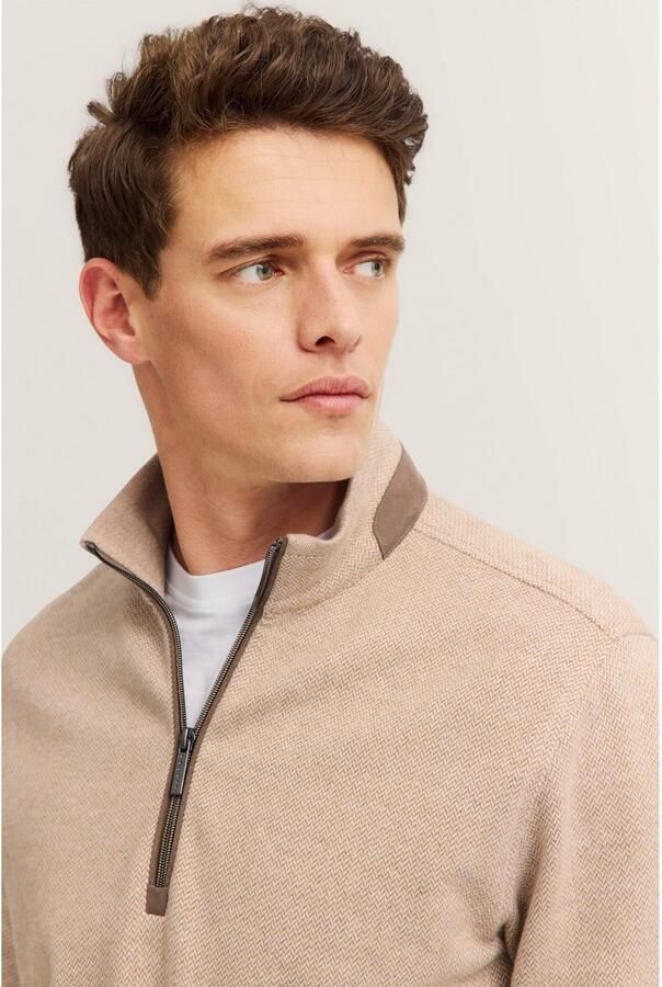 Bugatti Schipperstrui MODERN FIT korte ritssluiting opstaande kraag - Foto 4