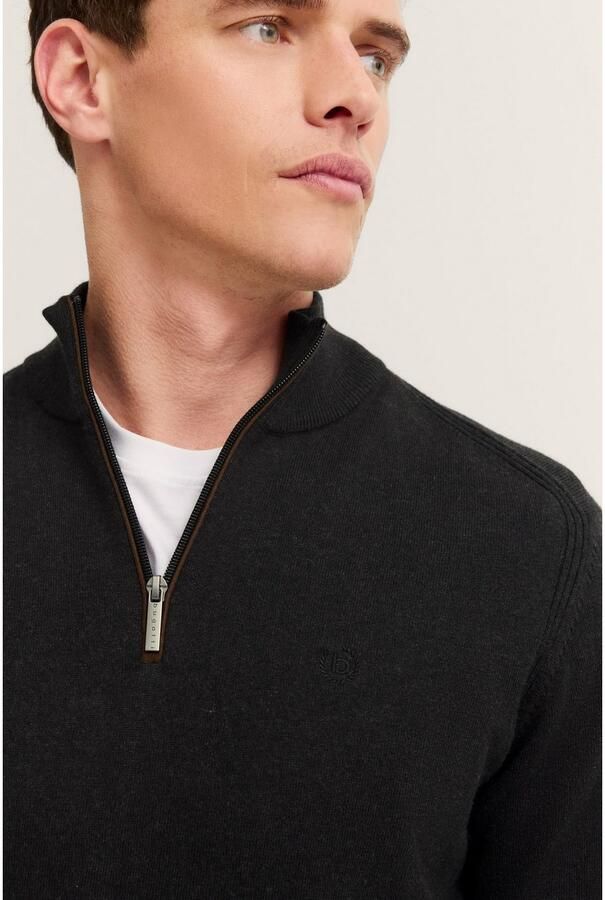 Bugatti Schipperstrui Regular fit van katoen-kasjmier met ritssluiting - Foto 3