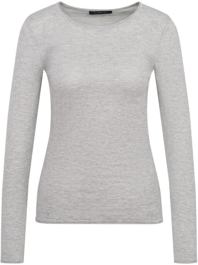 Bugatti Shirt met lange mouwen met ronde hals en lange mouwen