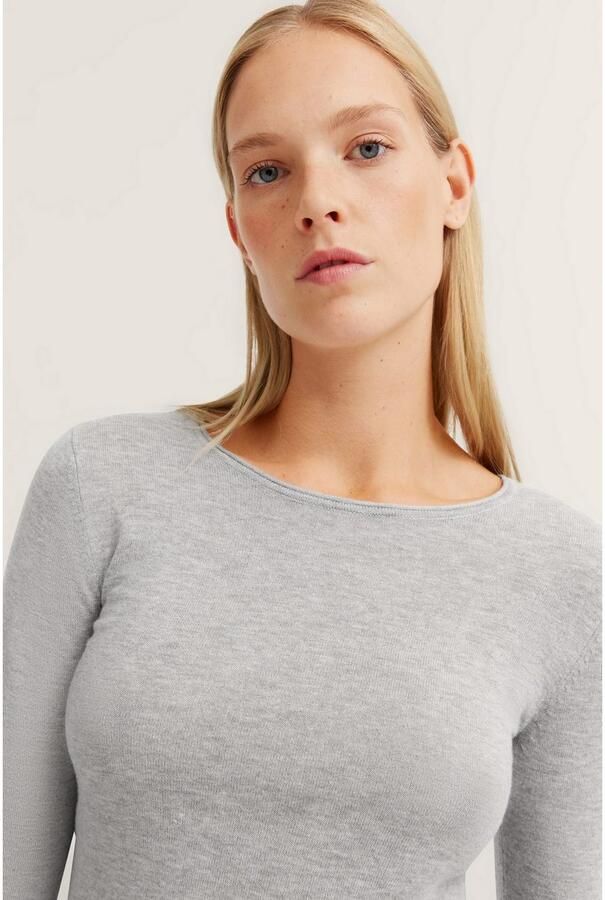 Bugatti Shirt met lange mouwen met ronde hals en lange mouwen - Foto 3