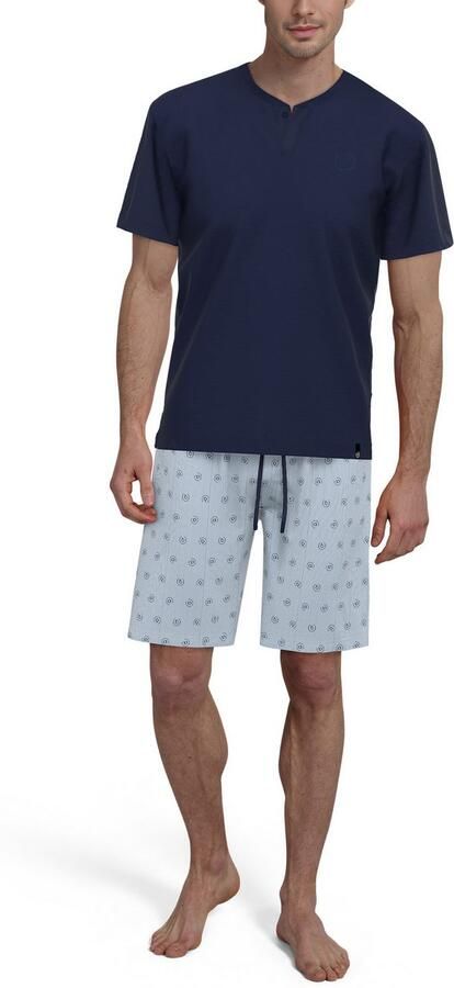 Bugatti Shortama Florence V-hals korte mouw korte broek met logo (2-delig) - Foto 3