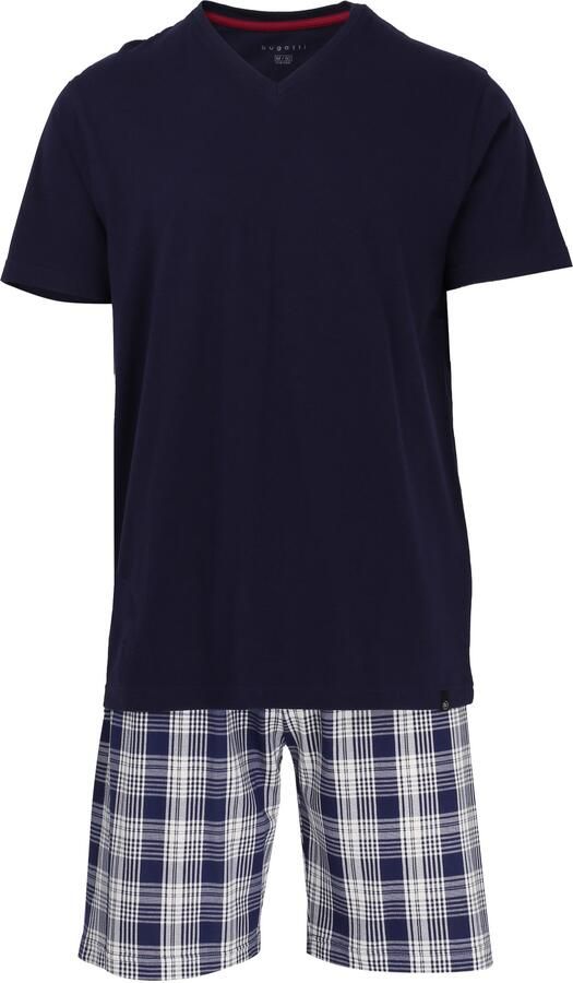 Bugatti Shortama Genua V-hals korte mouw korte broek zacht comfortabel (2-delig) - Foto 2