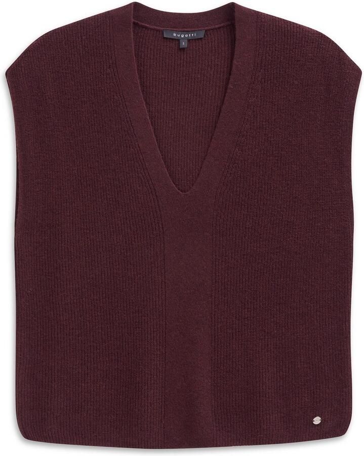 Bugatti Slip-over Kaschmir-Mix met v-hals veelzijdig te combineren - Foto 2