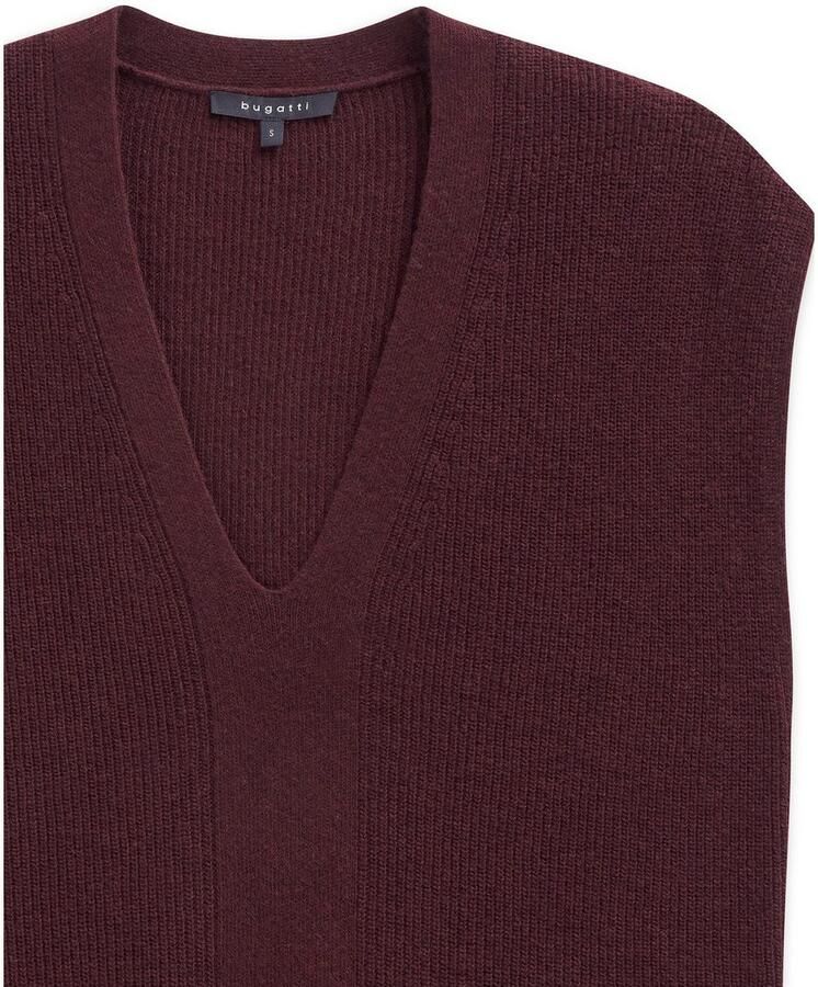 Bugatti Slip-over Kaschmir-Mix met v-hals veelzijdig te combineren