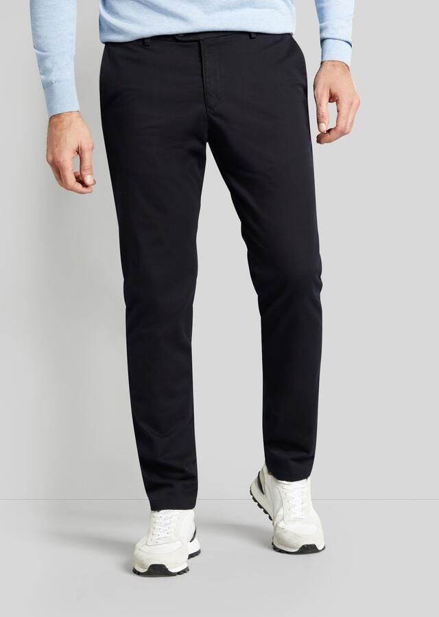 Bugatti Regular fit broek met knoop- en ritssluiting