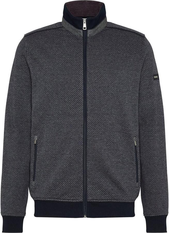 Bugatti Sweatvest met opstaande kraag