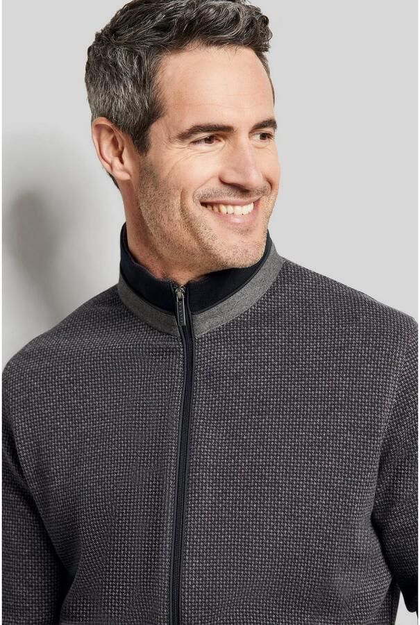 Bugatti Sweatvest met opstaande kraag - Foto 2