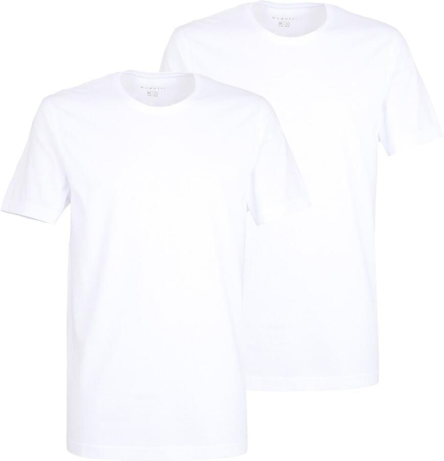 Bugatti T-shirt Bari Ronde hals korte mouw basic katoen zacht comfortabel (Set van 2) - Foto 4