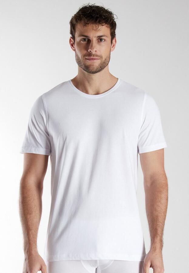 Bugatti T-shirt Bari Ronde hals korte mouw basic katoen zacht comfortabel (Set van 2) - Foto 3