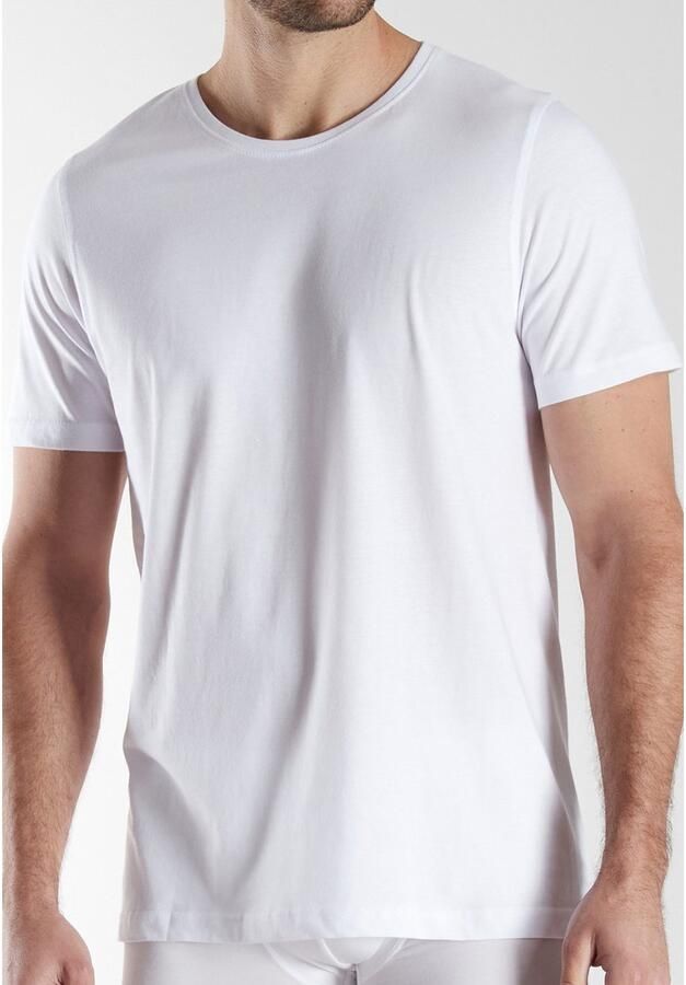 Bugatti T-shirt Bari Ronde hals korte mouw basic katoen zacht comfortabel (Set van 2) - Foto 2