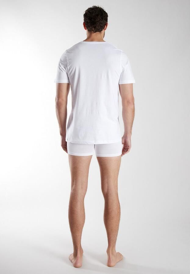 Bugatti T-shirt Bari Ronde hals korte mouw basic katoen zacht comfortabel (Set van 2) - Foto 4