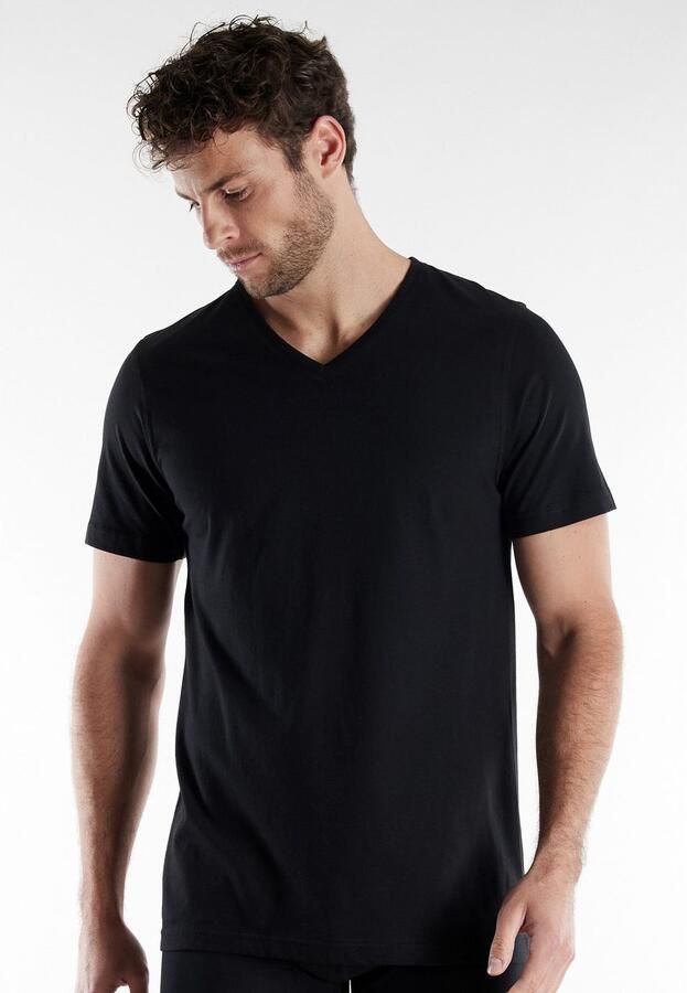 Bugatti T-shirt Bari V-hals korte mouw basic katoen zacht ade d (Set van 2) - Foto 3