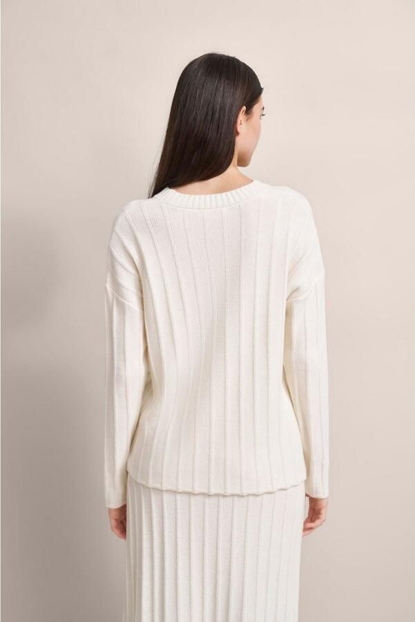 Bugatti Trui met ronde hals in chique look - Foto 3