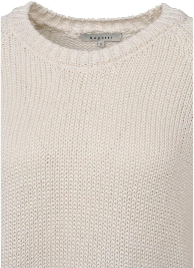 Bugatti Trui met ronde hals met streepdessin