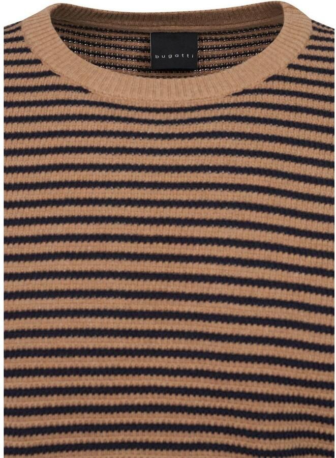 Bugatti Trui met ronde hals met strepen - Foto 3