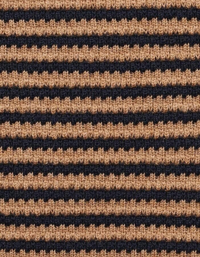 Bugatti Trui met ronde hals met strepen