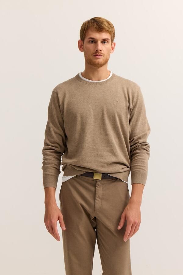 Bugatti Trui met ronde hals Regular fit Basic Essential van zuiver katoen - Foto 3