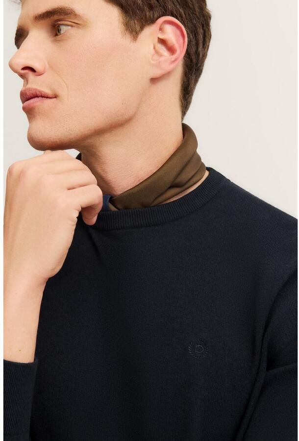 Bugatti Trui met ronde hals Regular fit van katoen kasjmier-mix - Foto 3