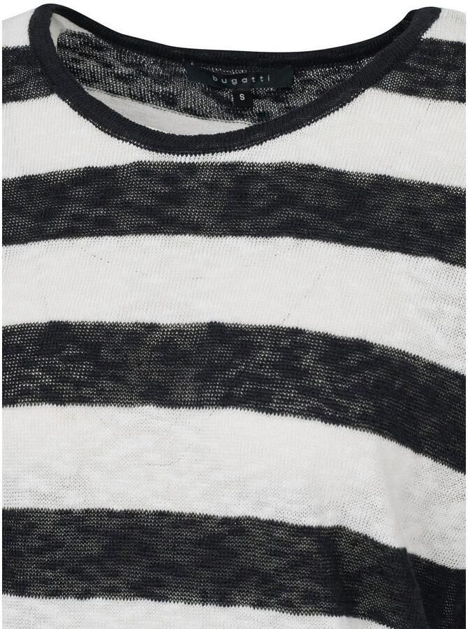 Bugatti Trui met ronde hals van lichte katoen-linnenmix - Foto 2