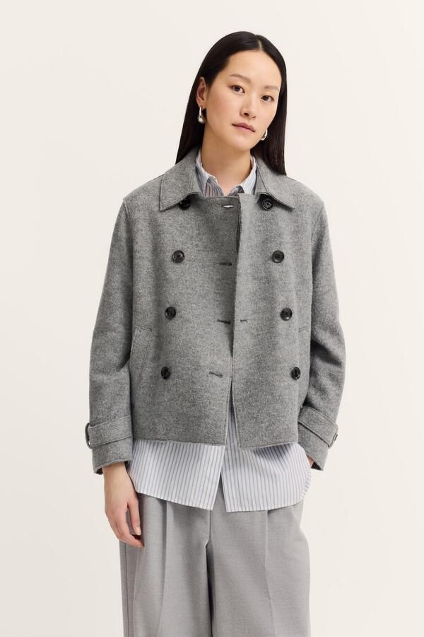 Bugatti Wollen jack Flexcity Stretch in losse fit met openkantig gekookte wol - Foto 5