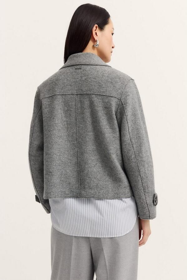 Bugatti Wollen jack Flexcity Stretch in losse fit met openkantig gekookte wol - Foto 4