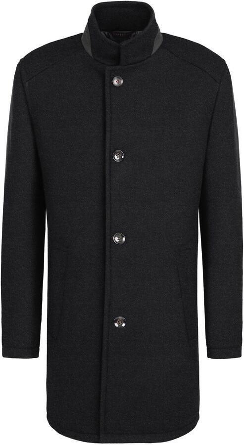 Bugatti Wollen jas met opstaande kraag